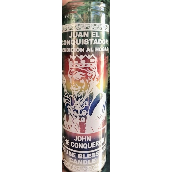 7 Day Jar Candle High John the conqueror house blessing multi colour